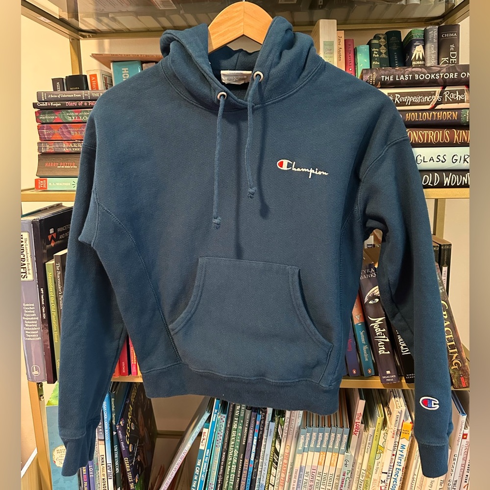 Champion Dark Teal Reverse Weave Hoodie 👕